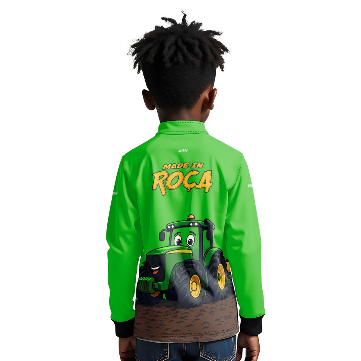 Camisa Agro Kids Brk Verde Made in Roça com Proteção UV50 - Brk Agro