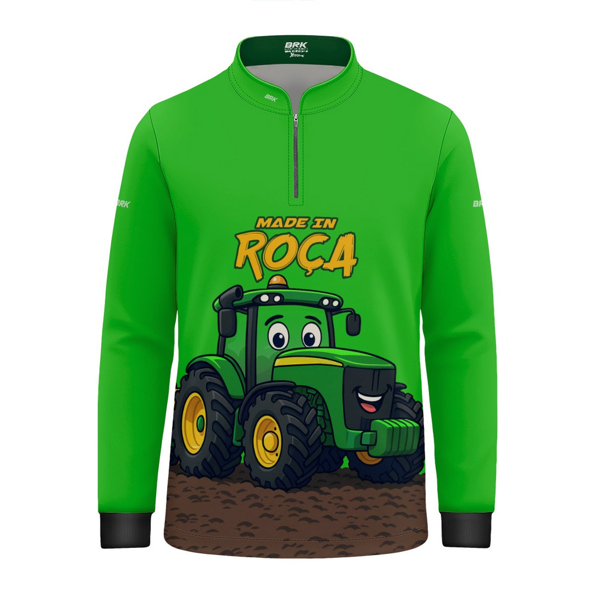 Camisa Agro Kids Brk Verde Made in Roça c/ UV50 + Revista para Colorir e Envio FULL - Brk Agro