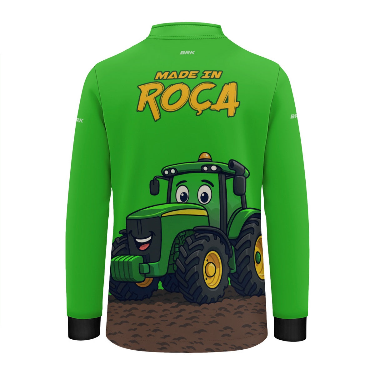 Camisa Agro Kids Brk Verde Made in Roça c/ UV50 + Revista para Colorir e Envio FULL - Brk Agro
