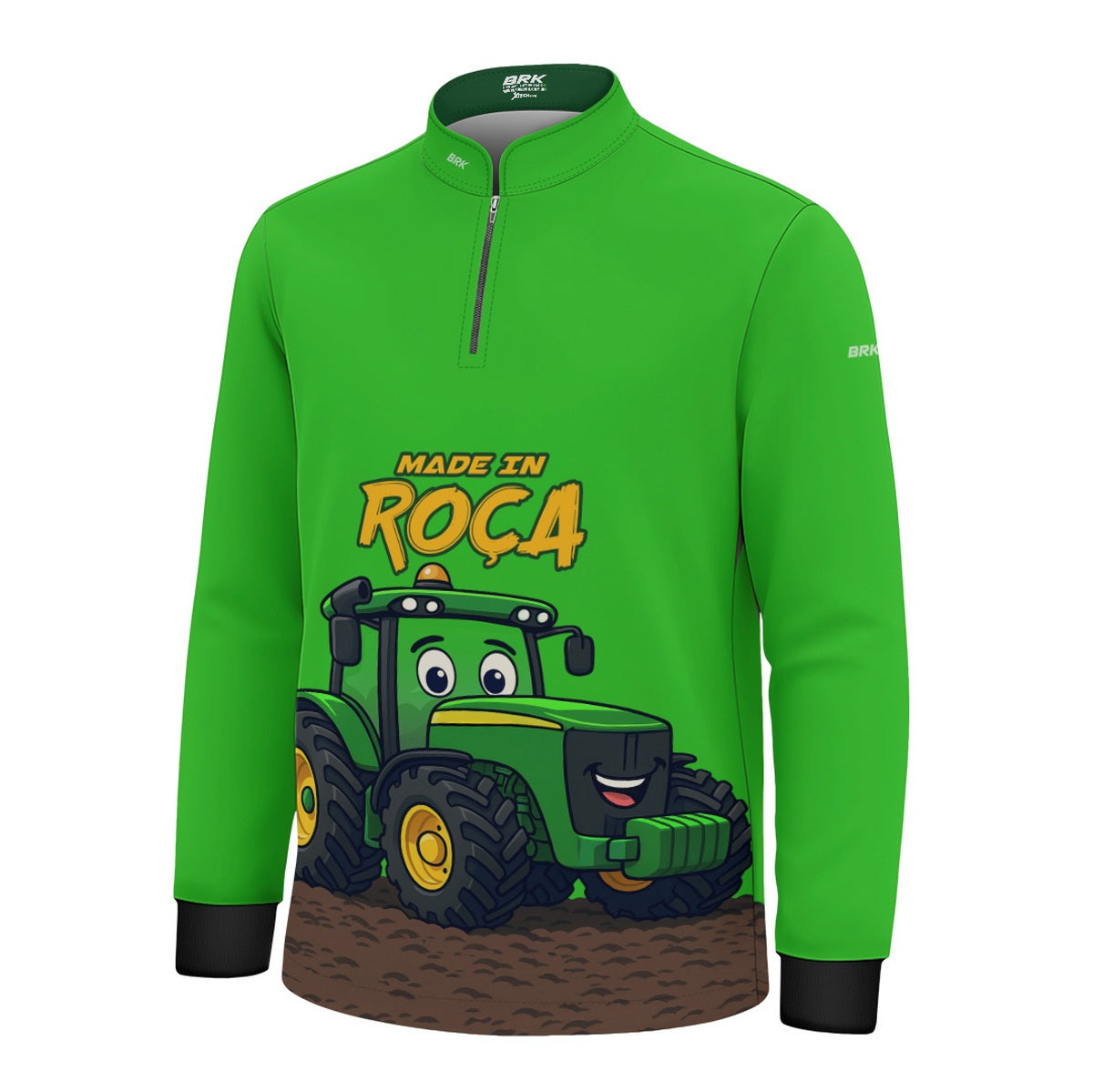 Camisa Agro Kids Brk Verde Made in Roça c/ UV50 + Revista para Colorir e Envio FULL - Brk Agro