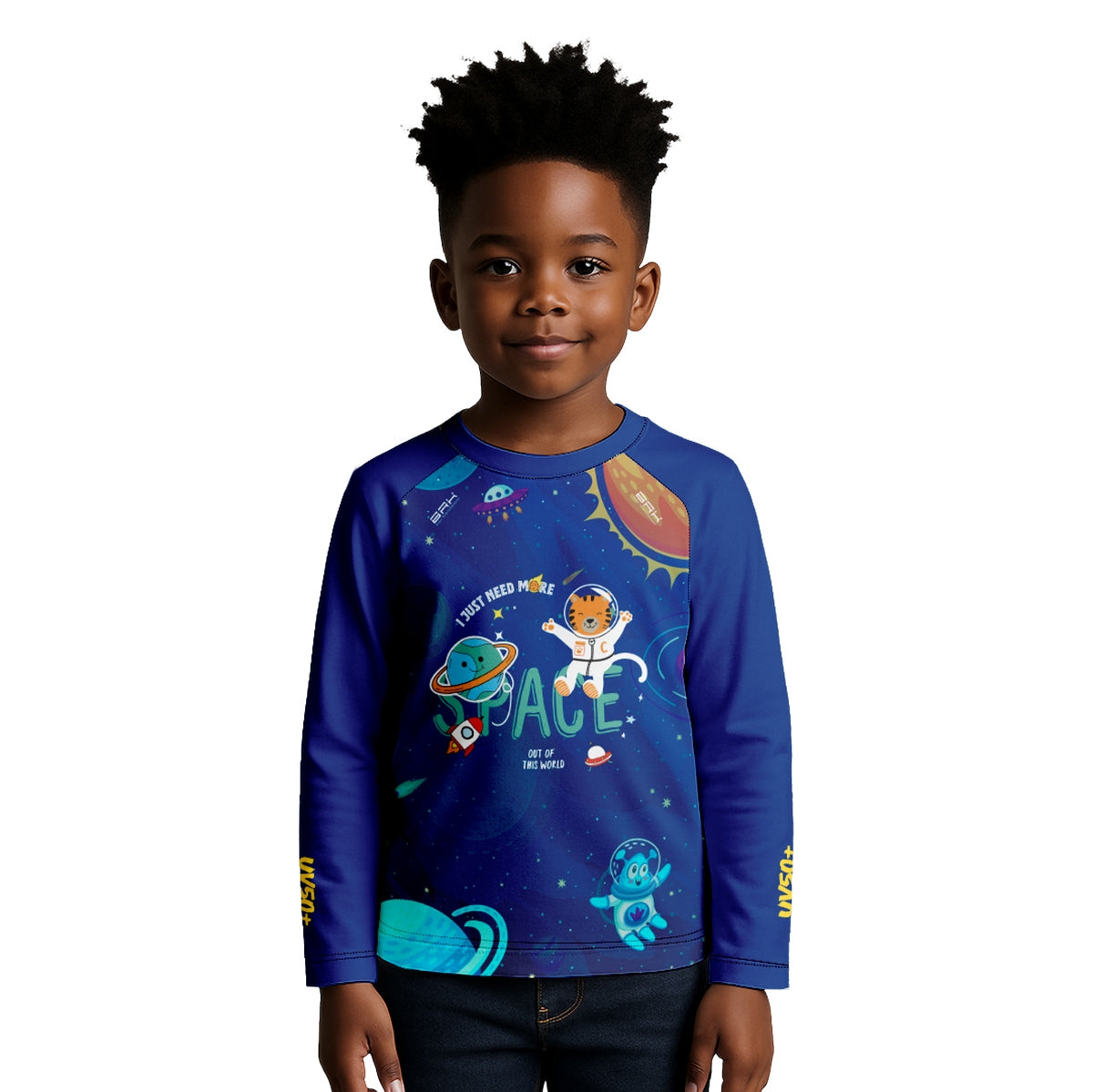 Camisa de Pesca Kids Brk Gatinho Astronauta com Proteção UV50 - Brk Agro