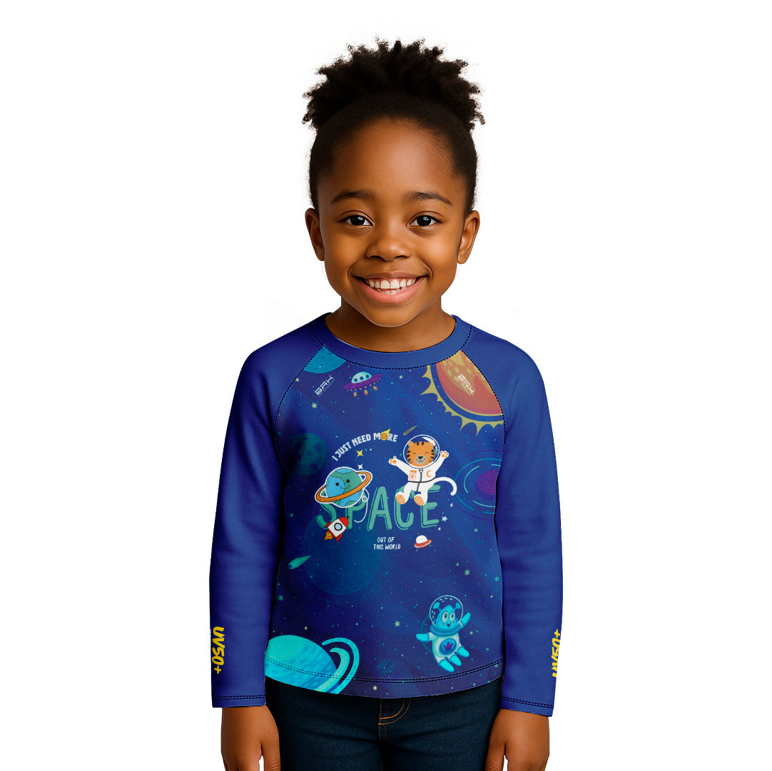 Camisa de Pesca Kids Brk Gatinho Astronauta com Proteção UV50 - Brk Agro