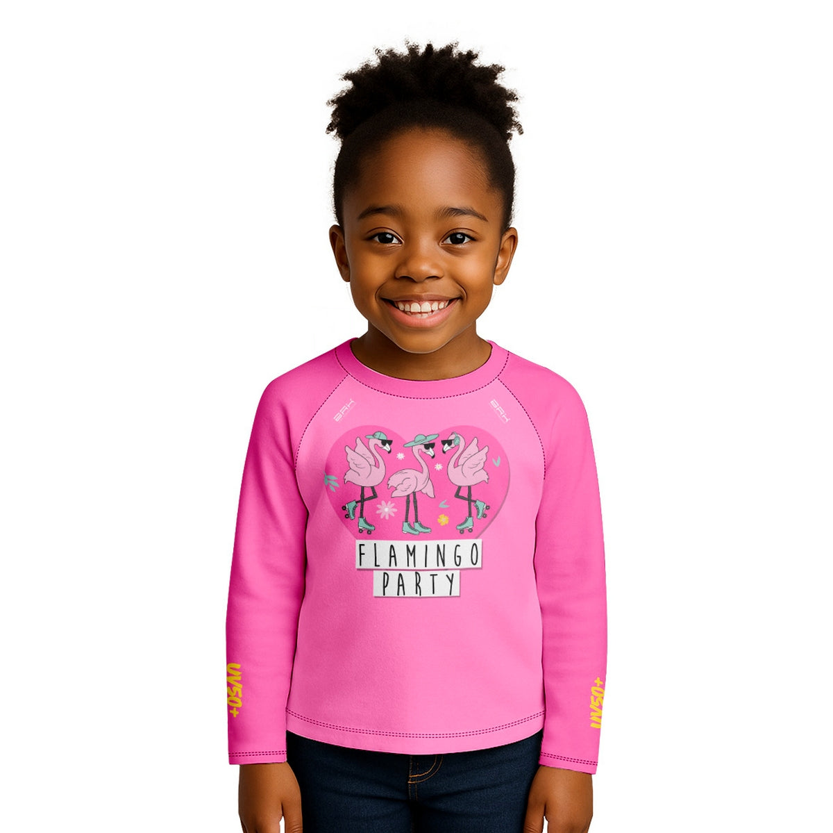 Camisa de Pesca Kids Brk Festa de Flamingos com Proteção UV50 - Brk Agro
