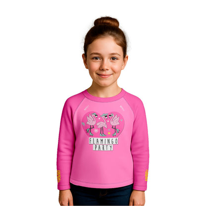 Camisa de Pesca Kids Brk Festa de Flamingos com Proteção UV50 - Brk Agro