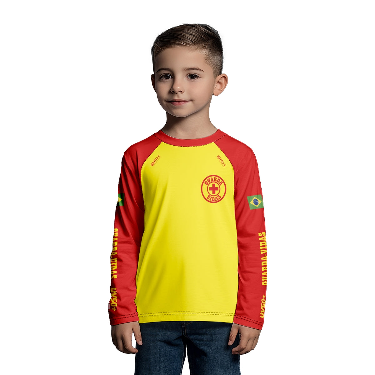 Camisa de Pesca Kids Brk Salva Vidas Mirim com Proteção UV50 - Brk Agro