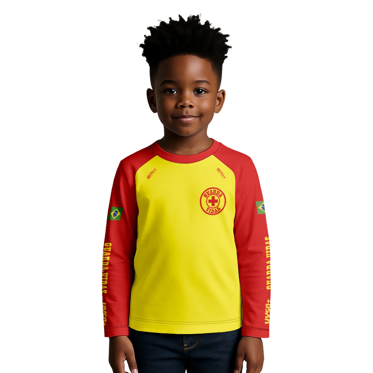 Camisa de Pesca Kids Brk Salva Vidas Mirim com Proteção UV50 - Brk Agro