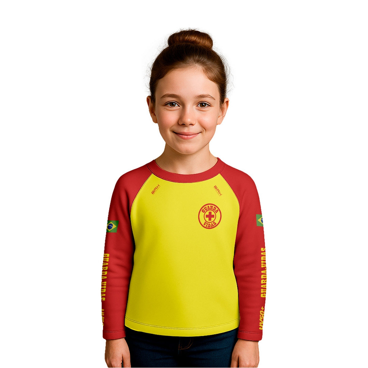 Camisa de Pesca Kids Brk Salva Vidas Mirim com Proteção UV50 - Brk Agro