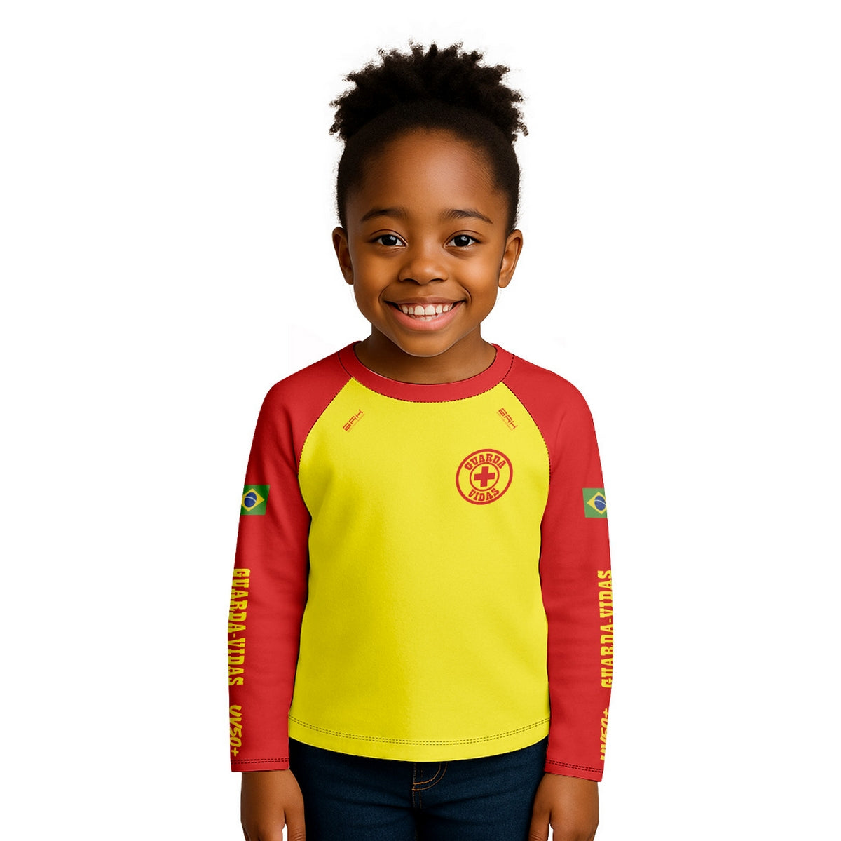 Camisa de Pesca Kids Brk Salva Vidas Mirim com Proteção UV50 - Brk Agro