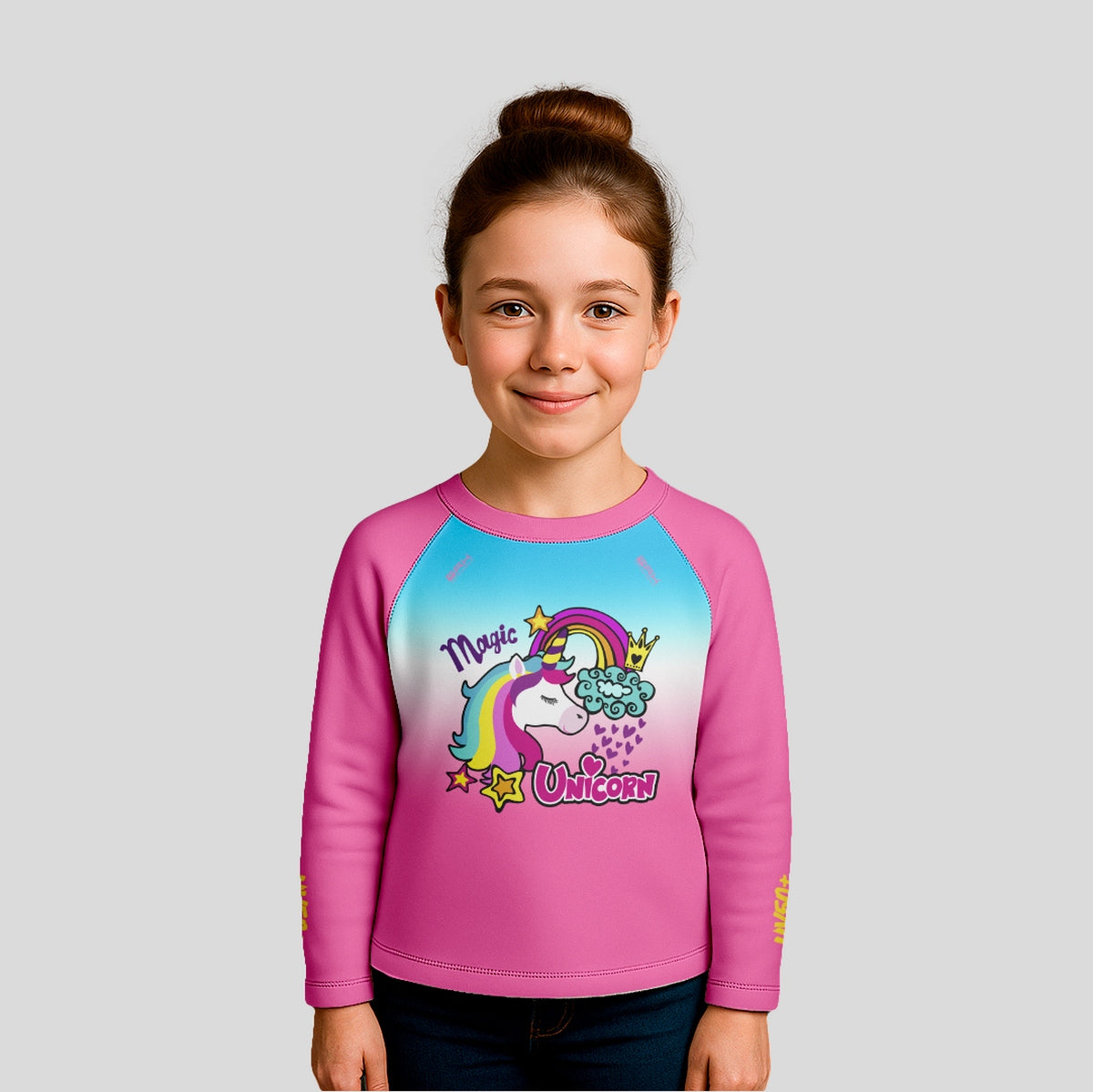 Camisa de Pesca Kids Brk Unicórnios com Proteção UV50 - Brk Agro