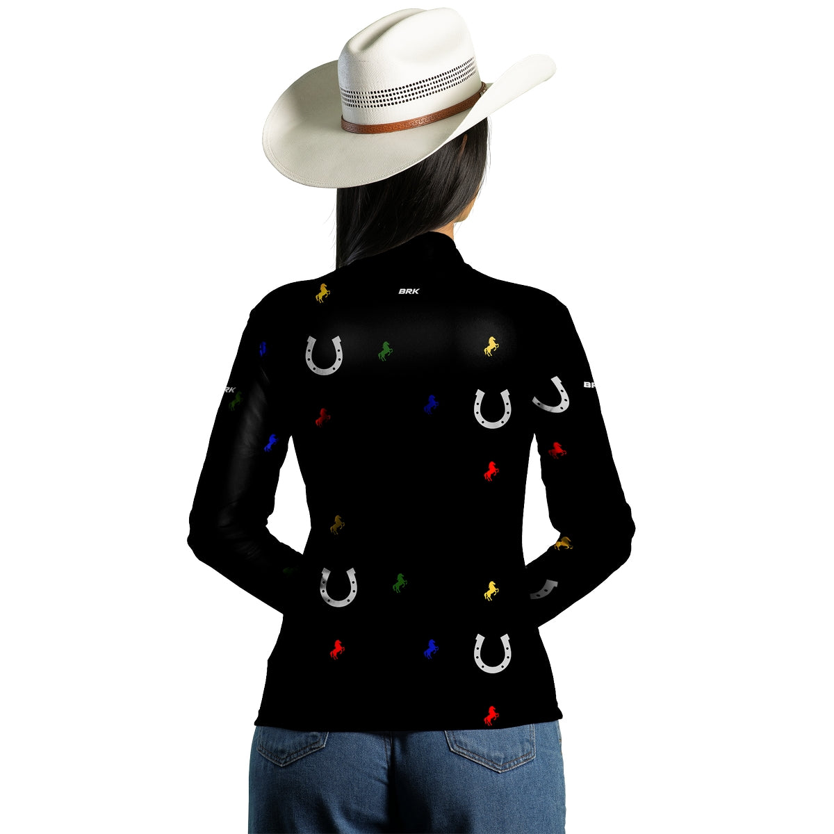 Camisa Agro Brk Ferradura Cavalos Coloridos com Proteção Solar UV50+ - Brk Agro