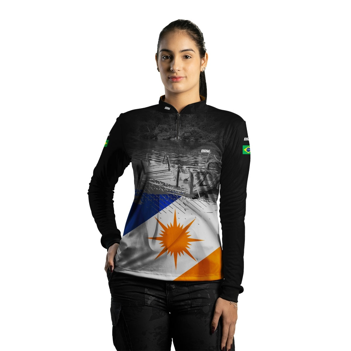 Camisa Feminina Brk Bandeira do Estado do Tocantins com Proteção Solar UV50+ - Brk Agro