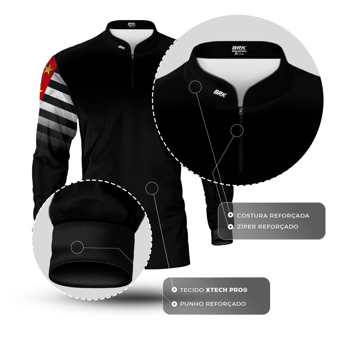 Camisa Agro Brk São Paulo Brasil com Proteção Solar UV50+ - Brk Agro