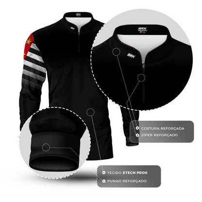 Camisa Agro Brk São Paulo Brasil com Proteção Solar UV50+ - Brk Agro