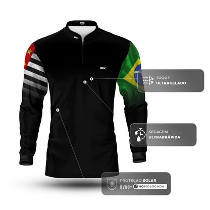 Camisa Agro Brk São Paulo Brasil com Proteção Solar UV50+ - Brk Agro