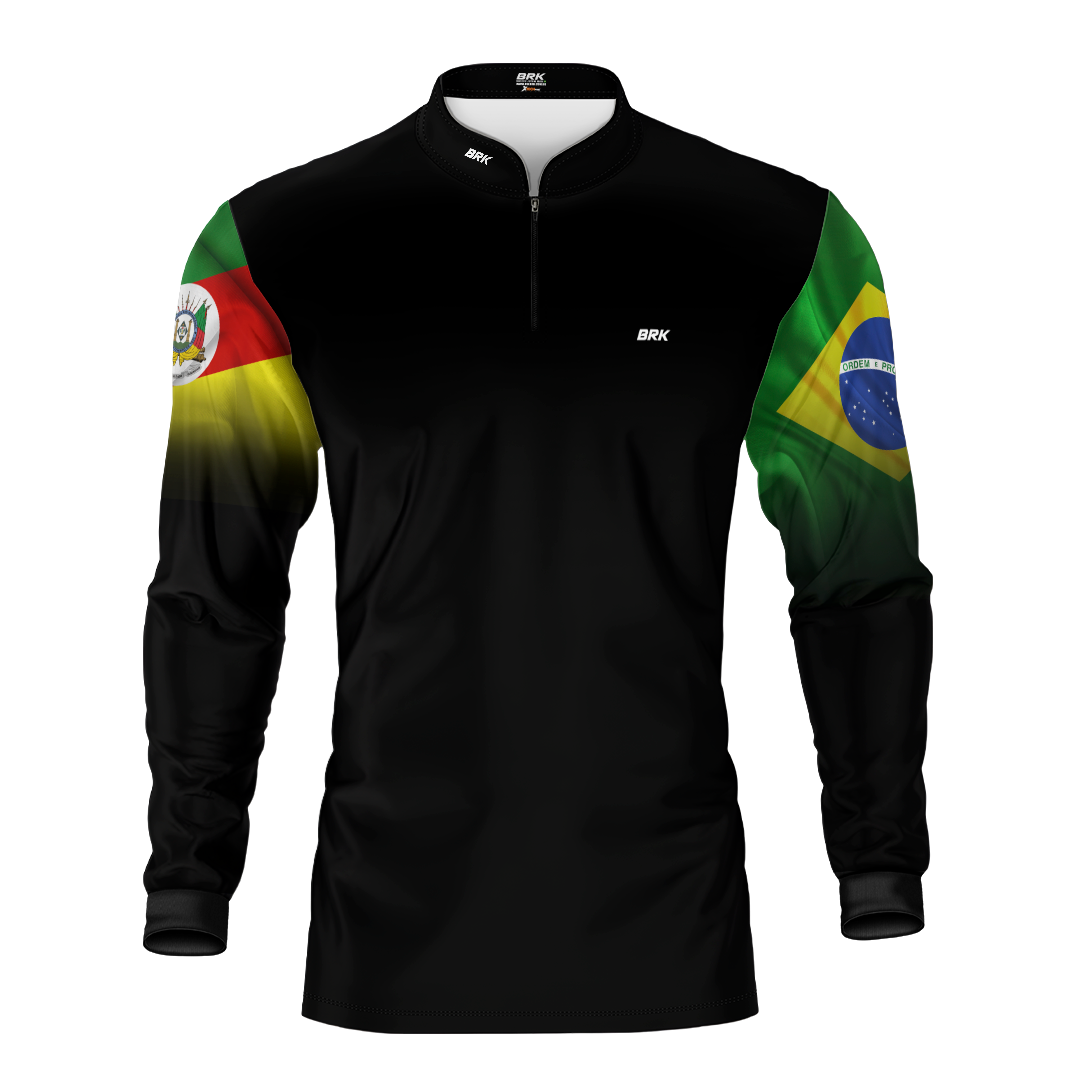 Camisa Agro Brk Brasil Rio Grande Do Sul com Proteção Solar UV50+ - Brk Agro