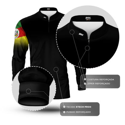 Camisa Agro Brk Brasil Rio Grande Do Sul com Proteção Solar UV50+ - Brk Agro