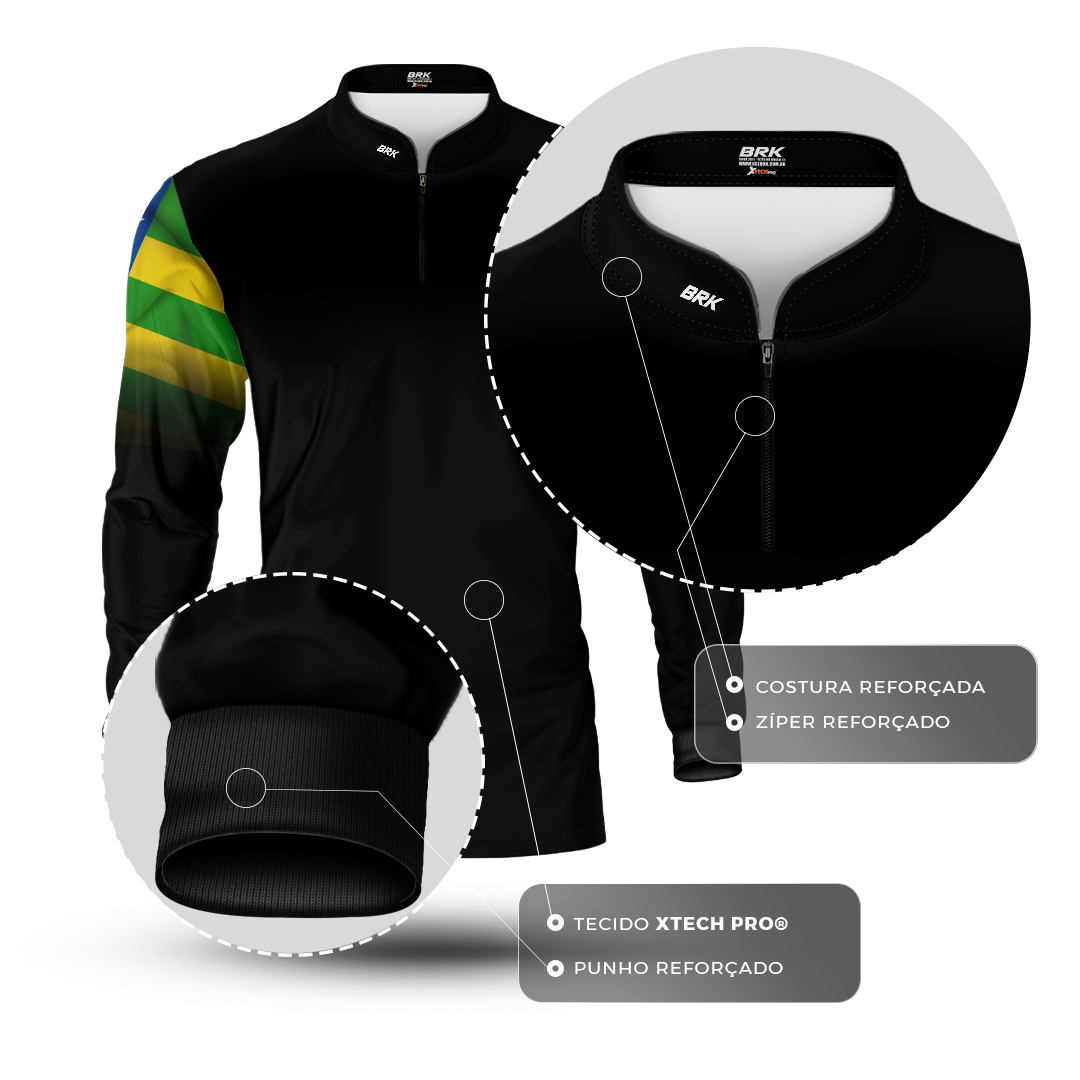 Camisa Brk Goiás Brasil com Proteção Solar UV50+ - Brk Agro