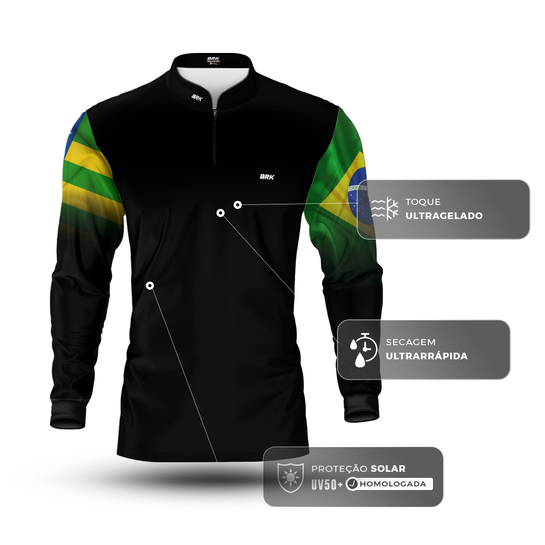 Camisa Brk Goiás Brasil com Proteção Solar UV50+ - Brk Agro