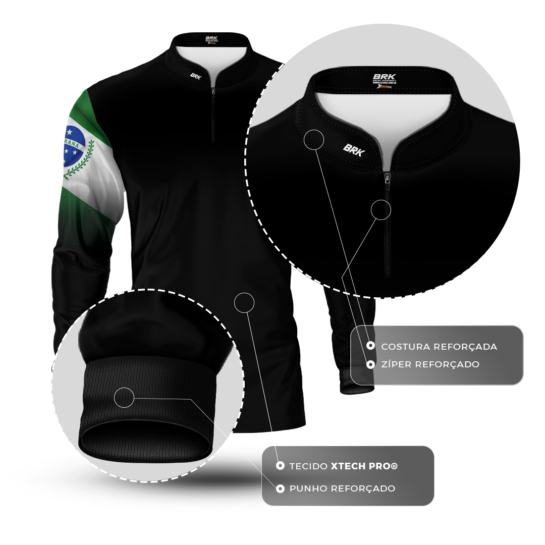 Camisa Agro Brk Paraná Brasil com Proteção Solar UV50+ - Brk Agro