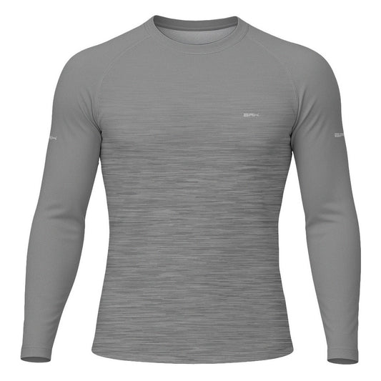 Camisa Segunda Pele Brk Clean Mescla Cinza Claro com Proteção UV50