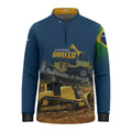 Camisa Agro Infantil Brk Trator de Esteiras Bulldozer com Proteção UV50 - Brk Agro