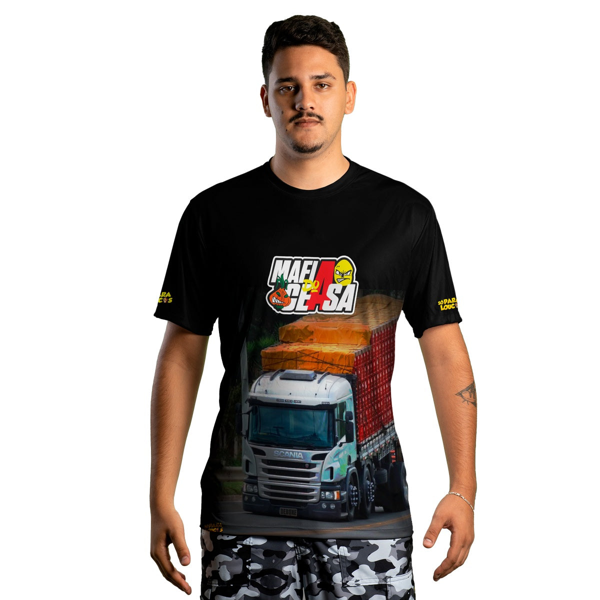Camiseta de Caminhão Brk Máfia do Ceasa Só Para Loucos com UV50+ - Brk Agro