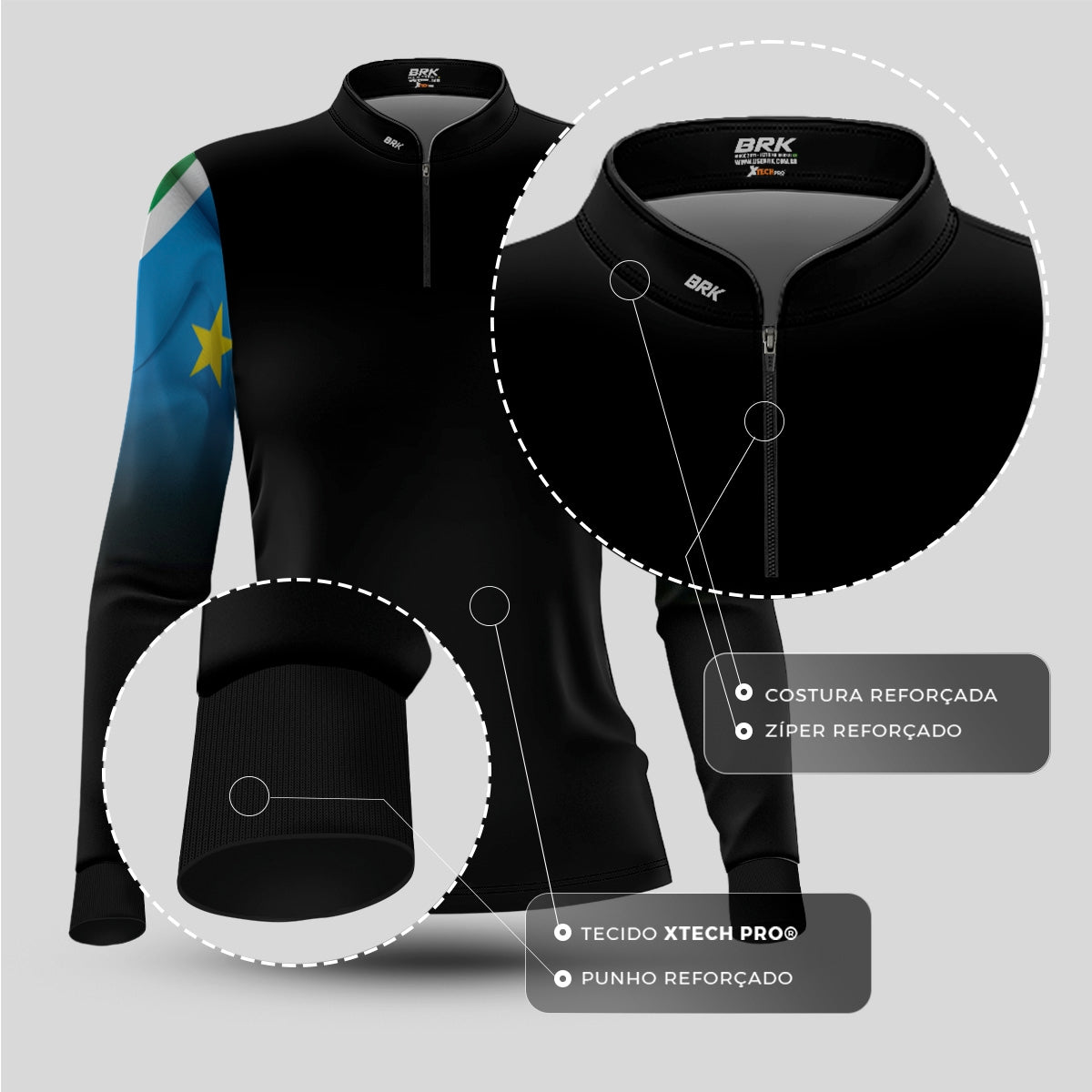 Camisa Feminina Brk Mato Grosso Do Sul com Proteção Solar UV50+ - Brk Agro