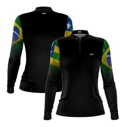 Camisa Feminina Brk Goiás Brasil com Proteção Solar UV50+