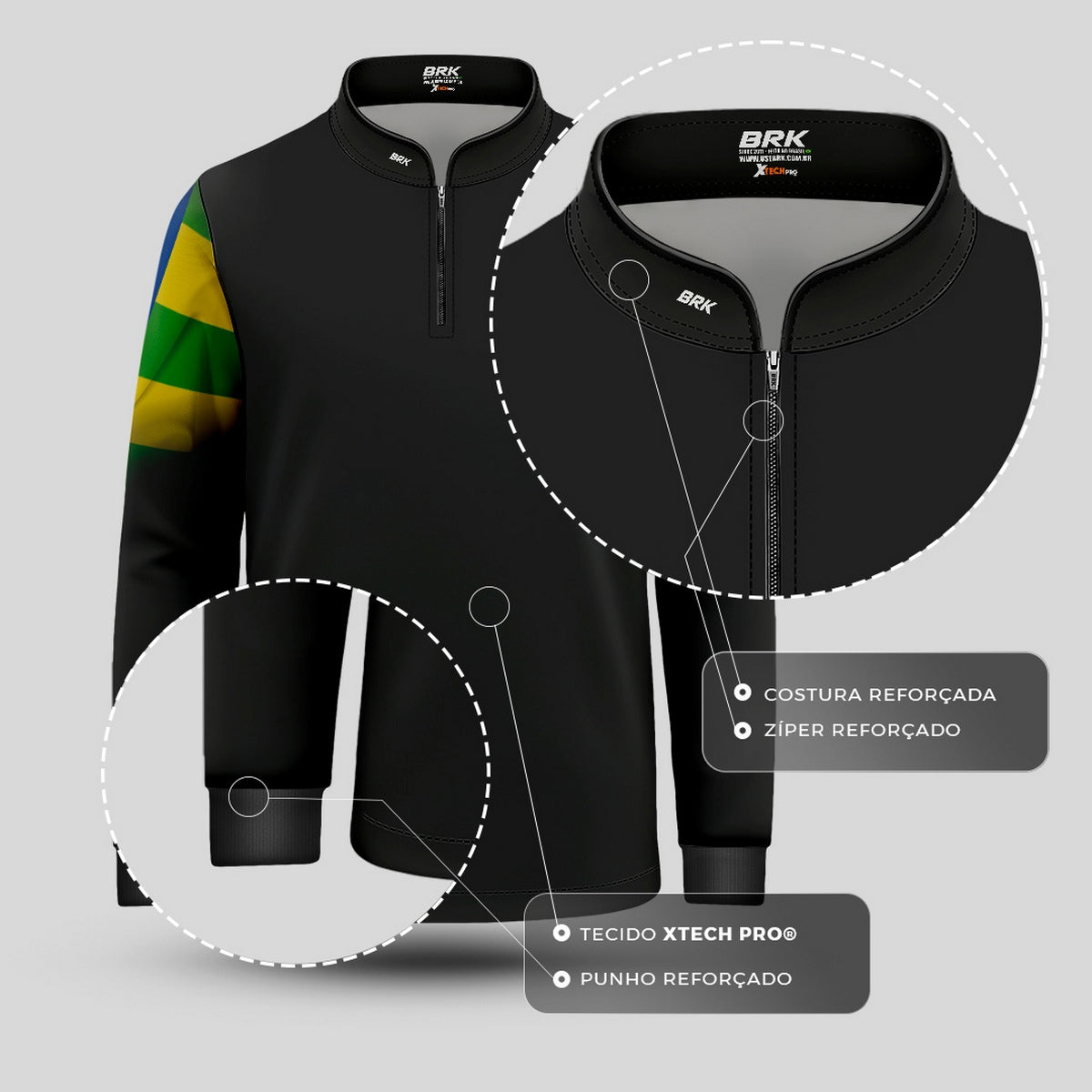 Camisa Infantil Brk Goiás Brasil com Proteção Solar UV50+ - Brk Agro