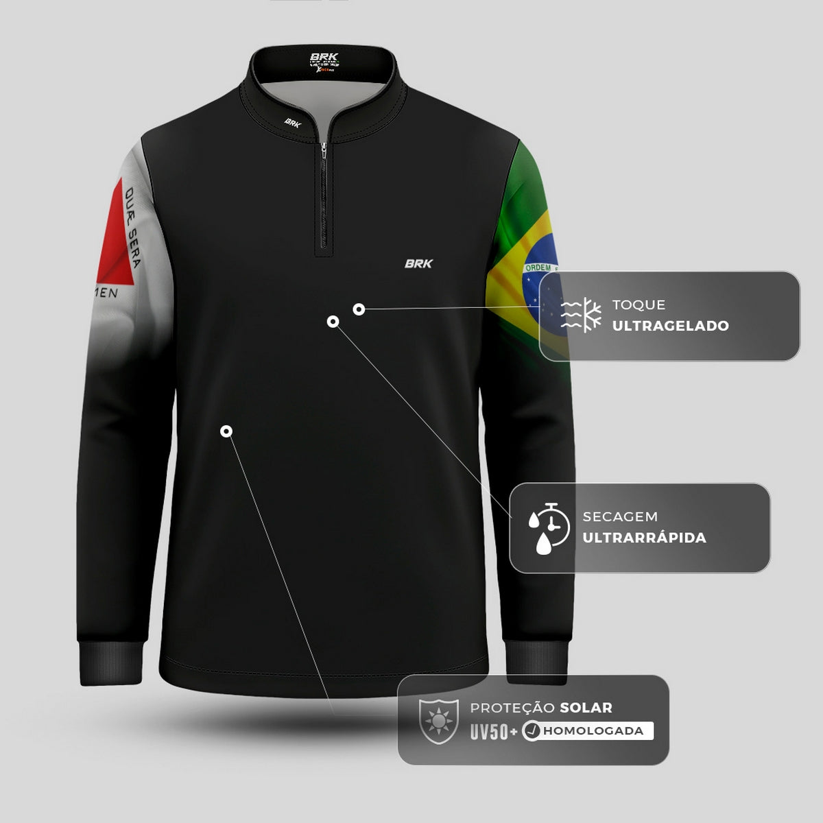 Camisa Infantil Brk Minas Gerais Brasil com Proteção Solar UV50+ - Brk Agro