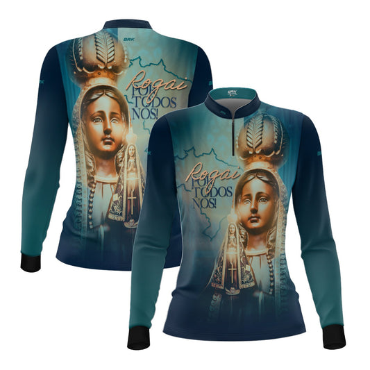 Camisa Feminina Agro Brk Rogai Por Todos Nós com Proteção UV50