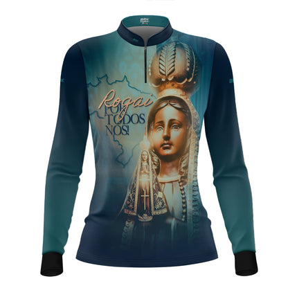 Camisa Feminina Agro Brk Rogai Por Todos Nós com Proteção UV50