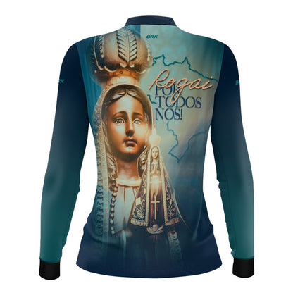 Camisa Feminina Agro Brk Rogai Por Todos Nós com Proteção UV50