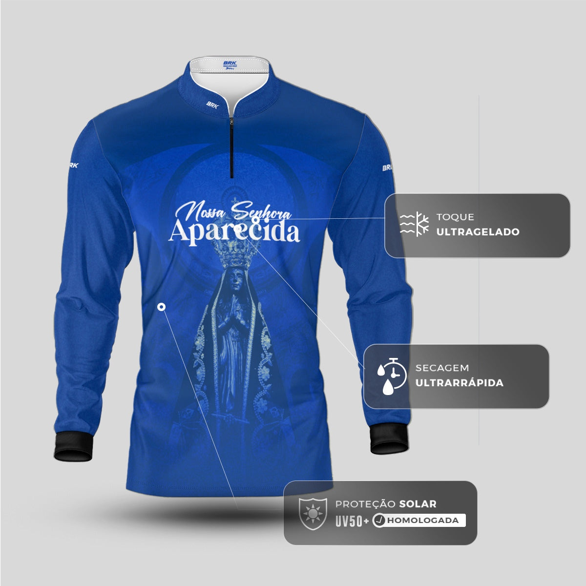 Camisa Agro Brk Nossa Senhora Aparecida com Proteção UV50 - Brk Agro
