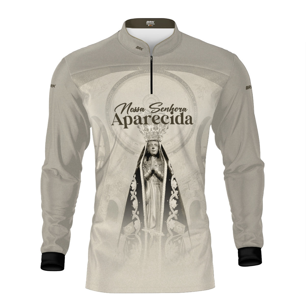 Camisa Agro Brk Bege Nossa Senhora Aparecida com Proteção UV50 - Brk Agro