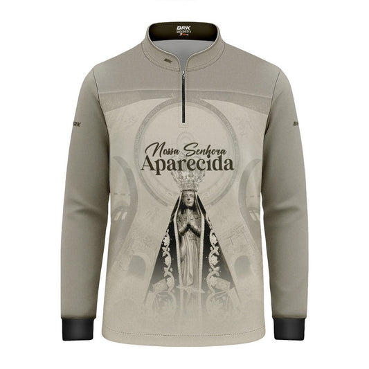 Camisa Infantil Agro Brk Bege Nossa Senhora Aparecida com Proteção UV50