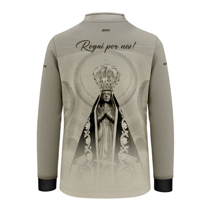 Camisa Infantil Agro Brk Bege Nossa Senhora Aparecida com Proteção UV50