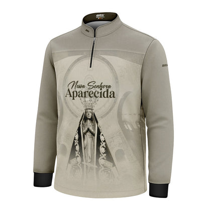 Camisa Infantil Agro Brk Bege Nossa Senhora Aparecida com Proteção UV50