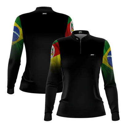 Camisa Feminina Brk Brasil Rio Grande Do Sul com Proteção Solar UV50+
