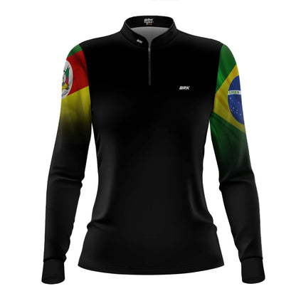 Camisa Feminina Brk Brasil Rio Grande Do Sul com Proteção Solar UV50+