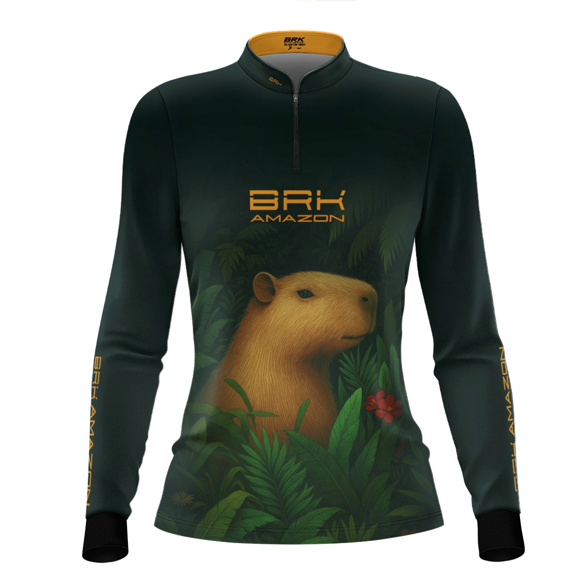 Camisa Agro Feminina Brk Amazon Capivara com Proteção UV50