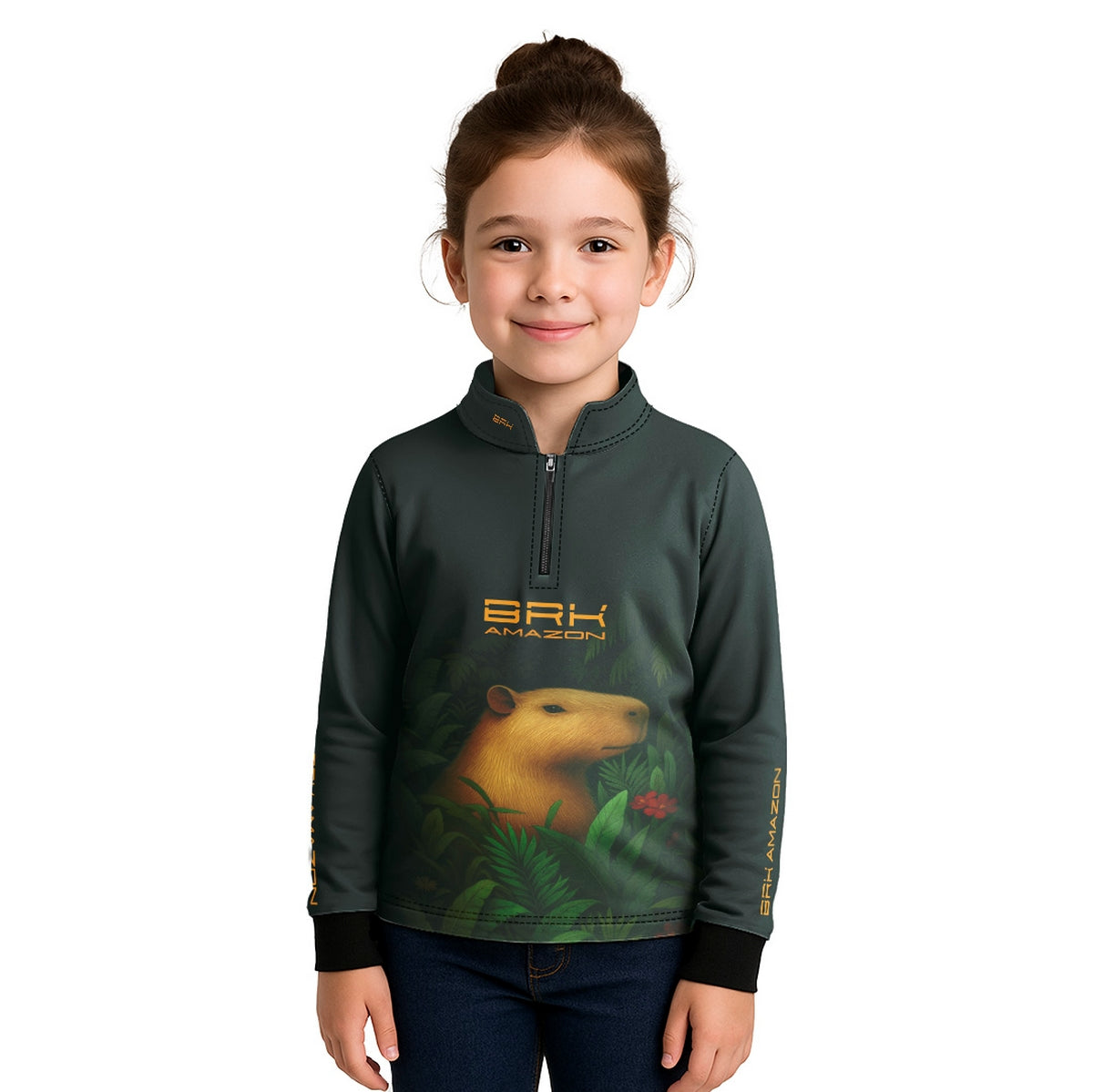 Camisa Agro Infantil Brk Amazon Capivara com Proteção UV50 - Brk Agro