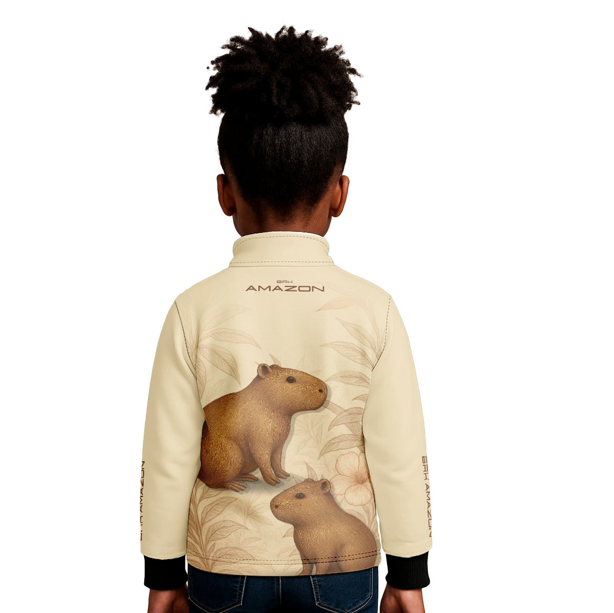 Camisa Agro Infantil Brk Amazon Capivara Floral com Proteção UV50 - Brk Agro