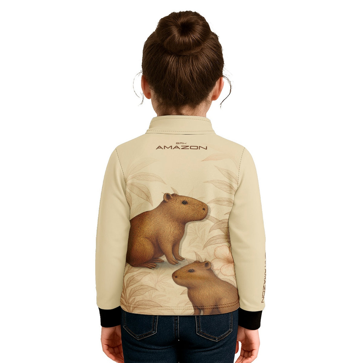 Camisa Agro Infantil Brk Amazon Capivara Floral com Proteção UV50 - Brk Agro
