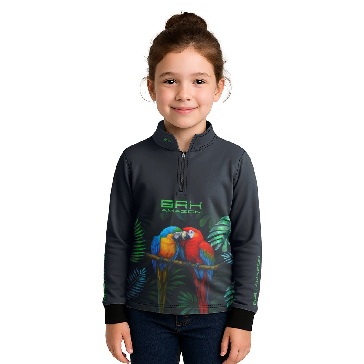 Camisa Agro Infantil Brk Amazon Casal de Araras com Proteção UV50 - Brk Agro
