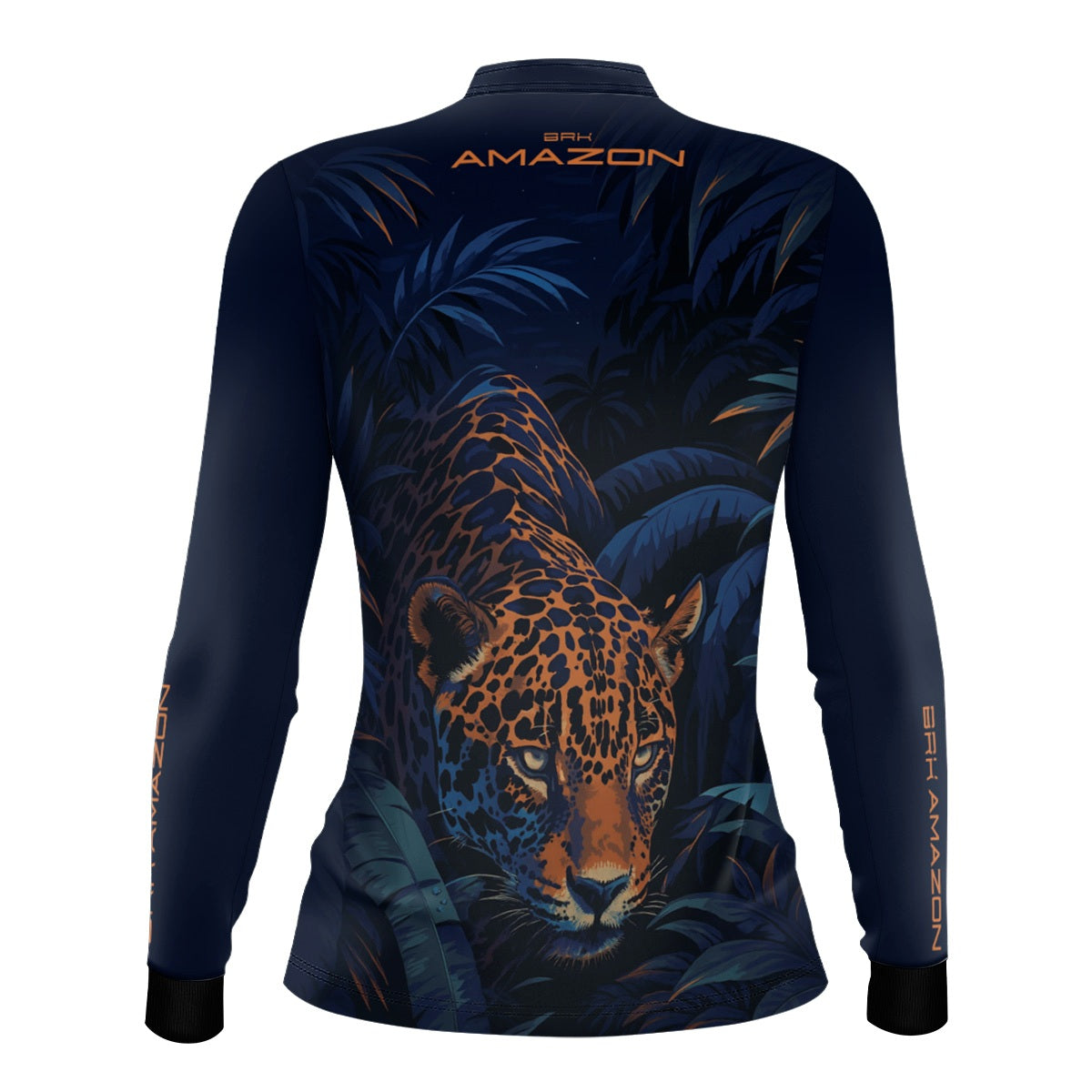 Camisa Agro Feminina Brk Amazon Onça Azul com Proteção UV50