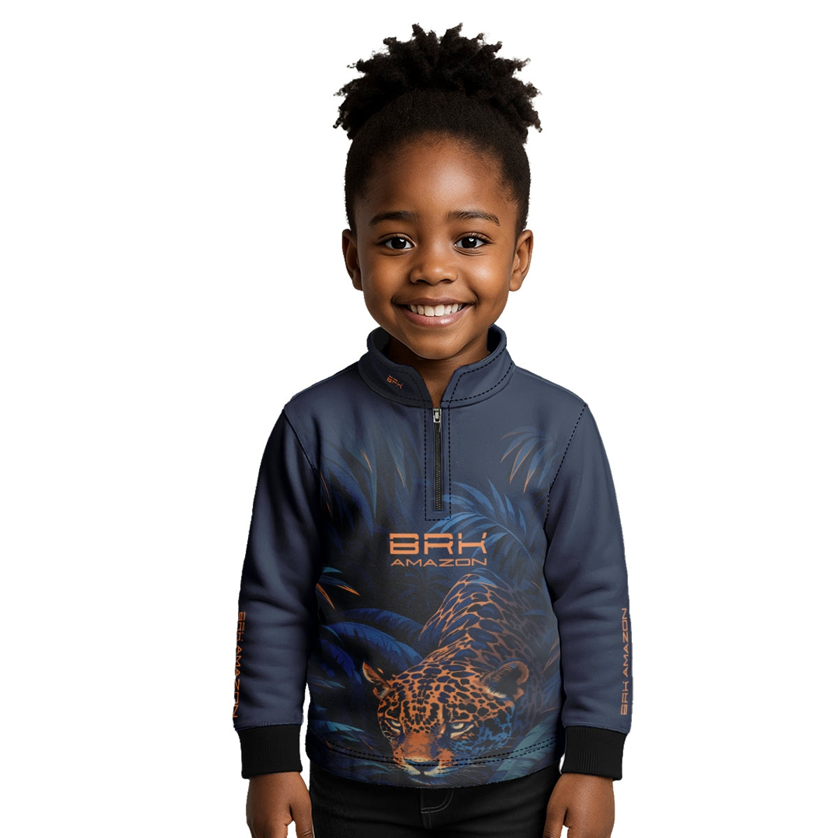 Camisa Agro Infantil Brk Amazon Onça Azul com Proteção UV50 - Brk Agro
