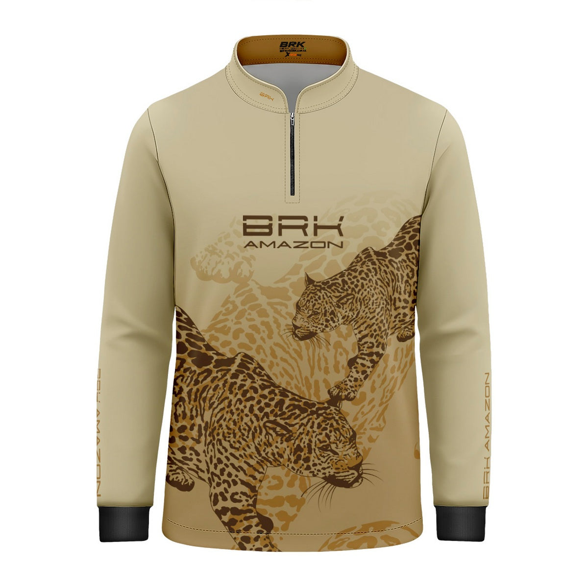 Camisa Agro Infantil Brk Amazon Onça Bege com Proteção UV50 - Brk Agro