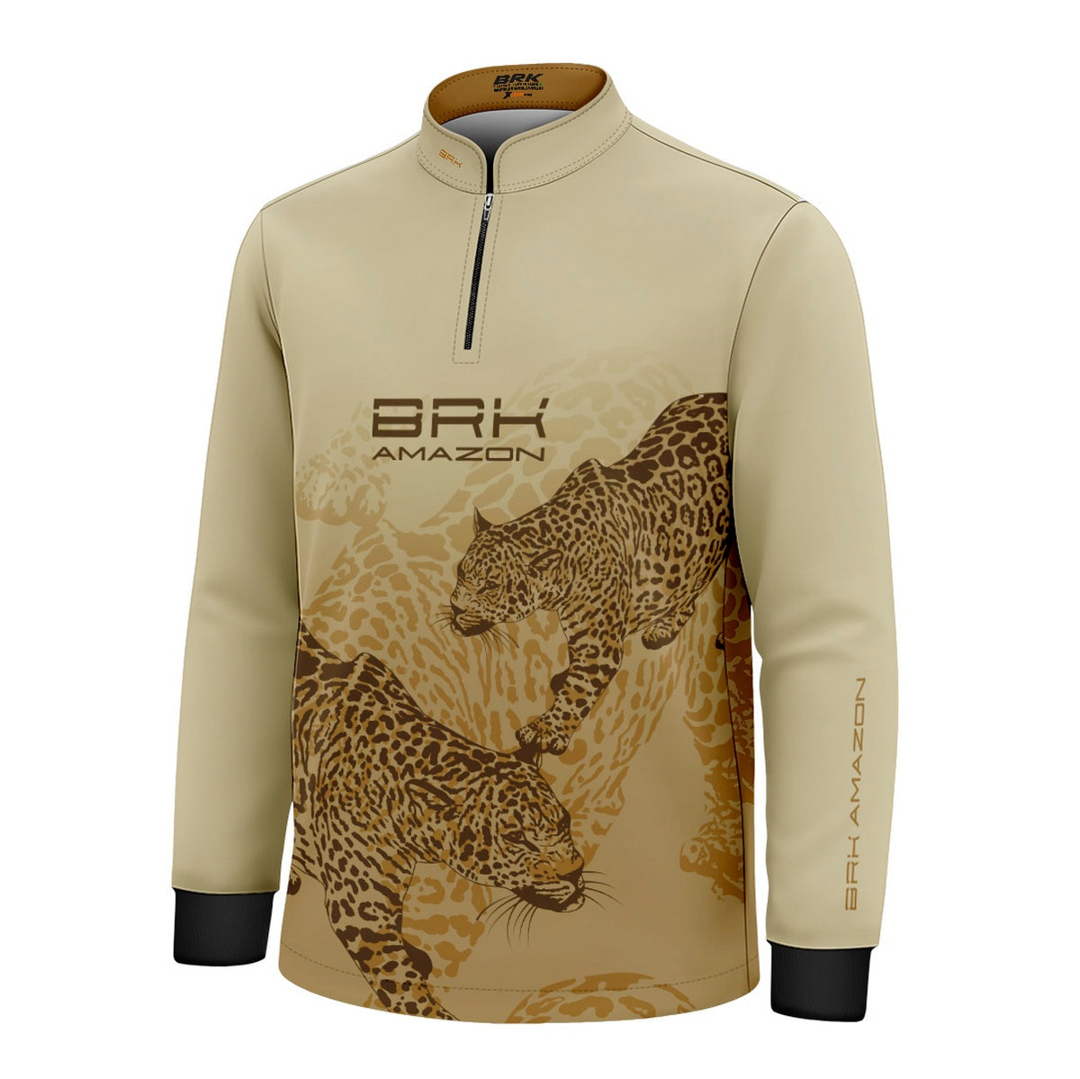 Camisa Agro Infantil Brk Amazon Onça Bege com Proteção UV50 - Brk Agro