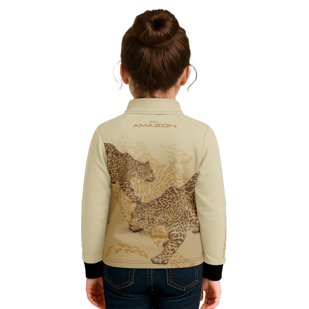 Camisa Agro Infantil Brk Amazon Onça Bege com Proteção UV50 - Brk Agro